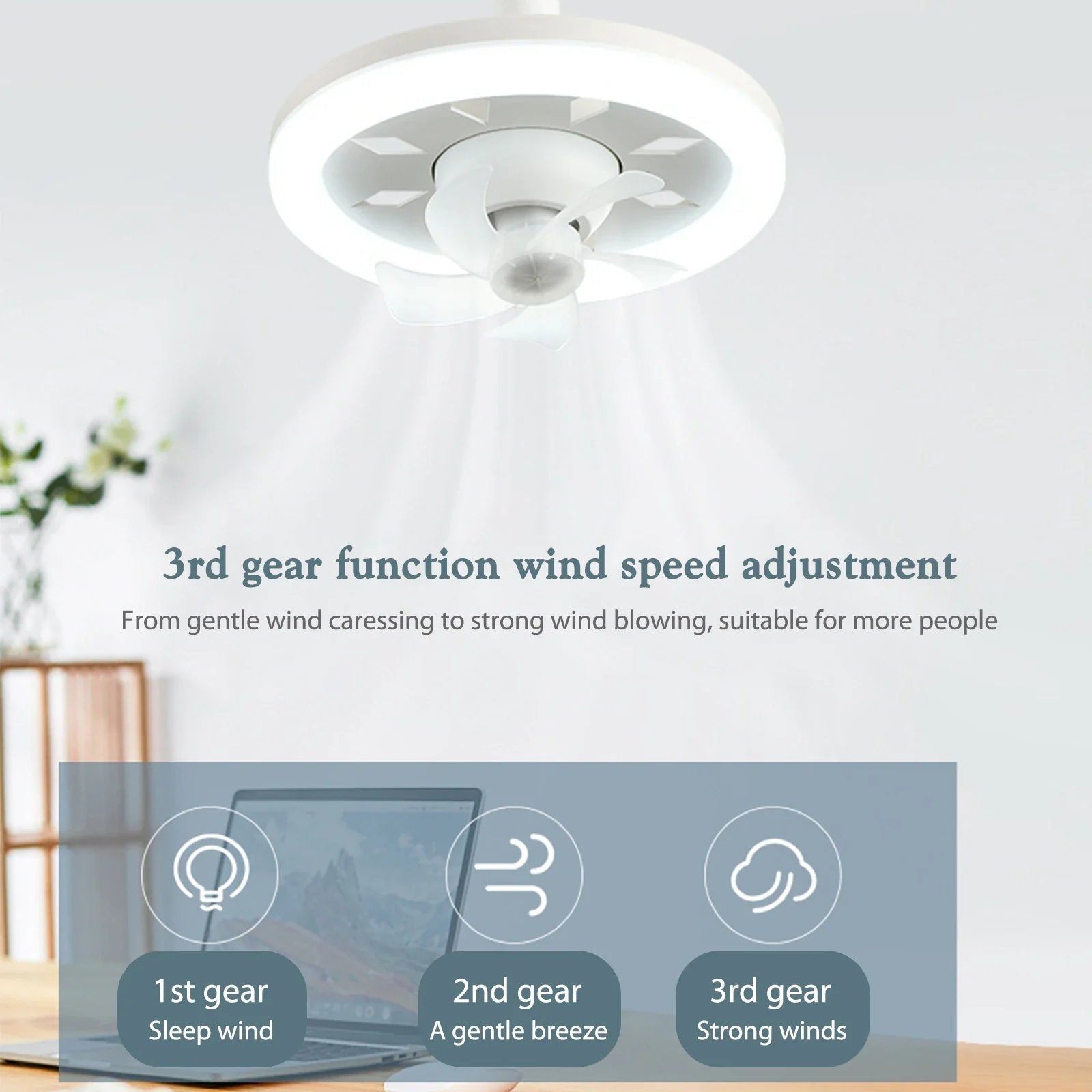 Ventilateur Lampe LED Light™ - BreezeGlow