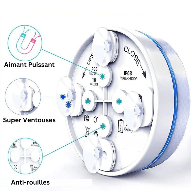 SuperLeds™ - Lumiére LED submersibles sans fils